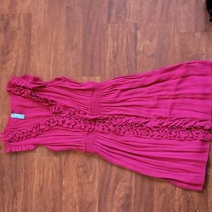 Buttons magenta dress, size medium